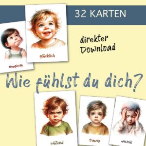 32 Gefühlskarten zum Download | digitales Produkt | PDF