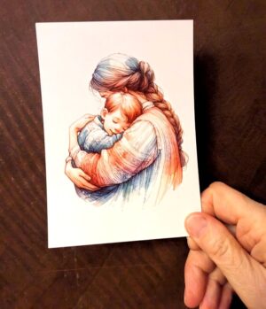 Karte Kunstdruck „Mutterliebe“