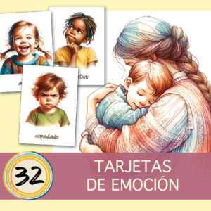 Set de tarjetas 32 tarjetas sentimientos | acuarela | tarjetas dibujos sentimientos emociones (spanish)